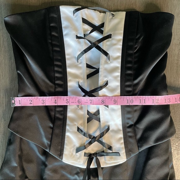 💛 Gunne Sax Black Corset Gown By Jessica McClintock Dress 2 - Picture 13 of 16